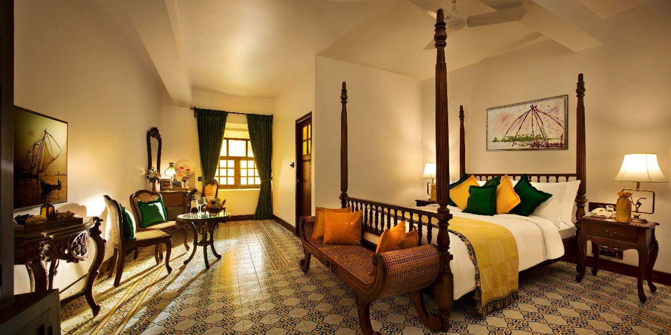colonial heritage rooms at forte kochi